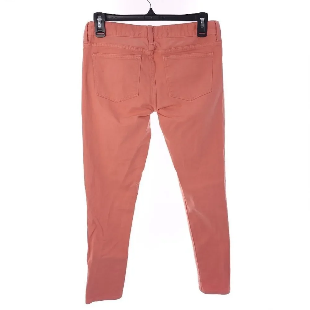 J.Crew Toothpick Solid Orange Womens Size 25 Ankle Jeans